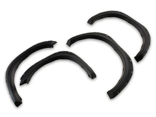 RedRock Pocket Style Fender Flares; Textured Black (09-18 RAM 1500, Excluding Rebel)