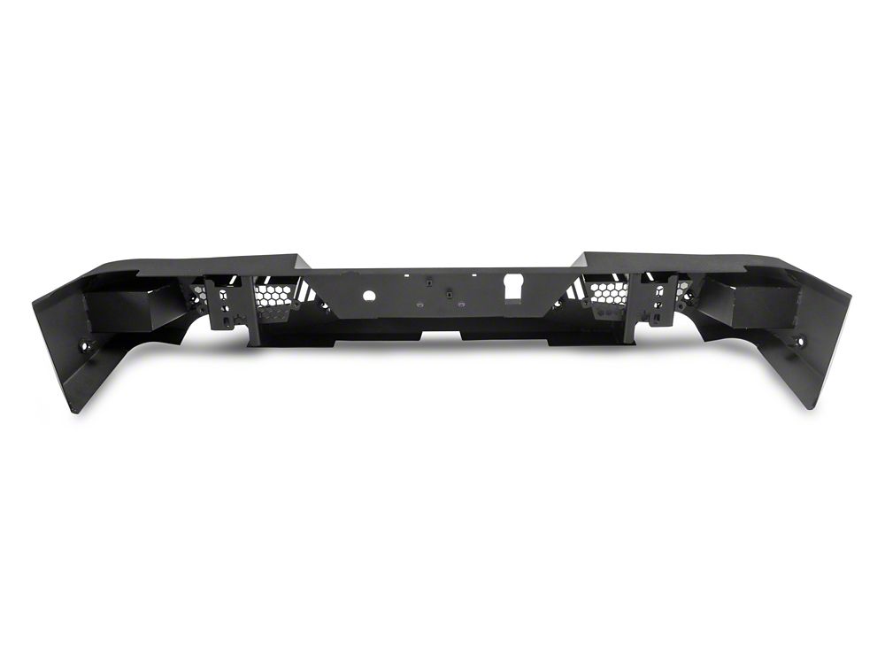 RAM Licensed by RedRock Extreme HD Rear Bumper with RAM Logo; Textured Black (09-18 RAM 1500)