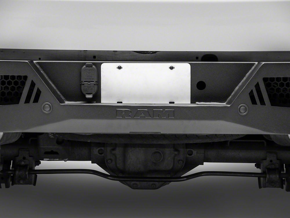 RAM Licensed by RedRock Extreme HD Rear Bumper with RAM Logo; Textured Black (09-18 RAM 1500)