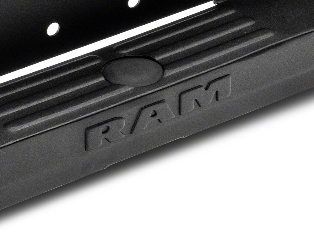 RAM Licensed by RedRock Extreme HD Rear Bumper with RAM Logo; Textured Black (09-18 RAM 1500)