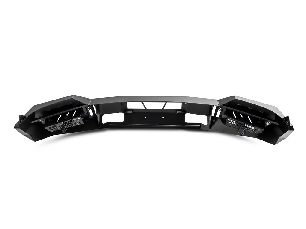 RAM Licensed by RedRock Extreme HD Front Bumper with LED Fog Lights and RAM Logo; Textured Black (13-18 RAM 1500, Excluding Rebel)