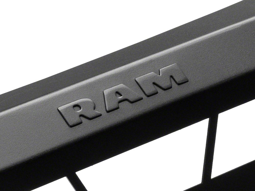 RAM Licensed by RedRock Extreme HD Front Bumper with LED Fog Lights and RAM Logo; Textured Black (13-18 RAM 1500, Excluding Rebel)