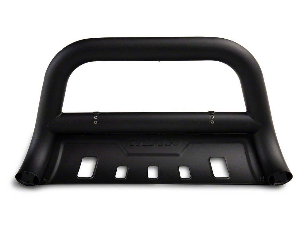 RAM Licensed by RedRock 3.50-Inch Oval Bull Bar with Skid Plate and Ram Logo; Black (09-18 RAM 1500, Excluding Rebel)