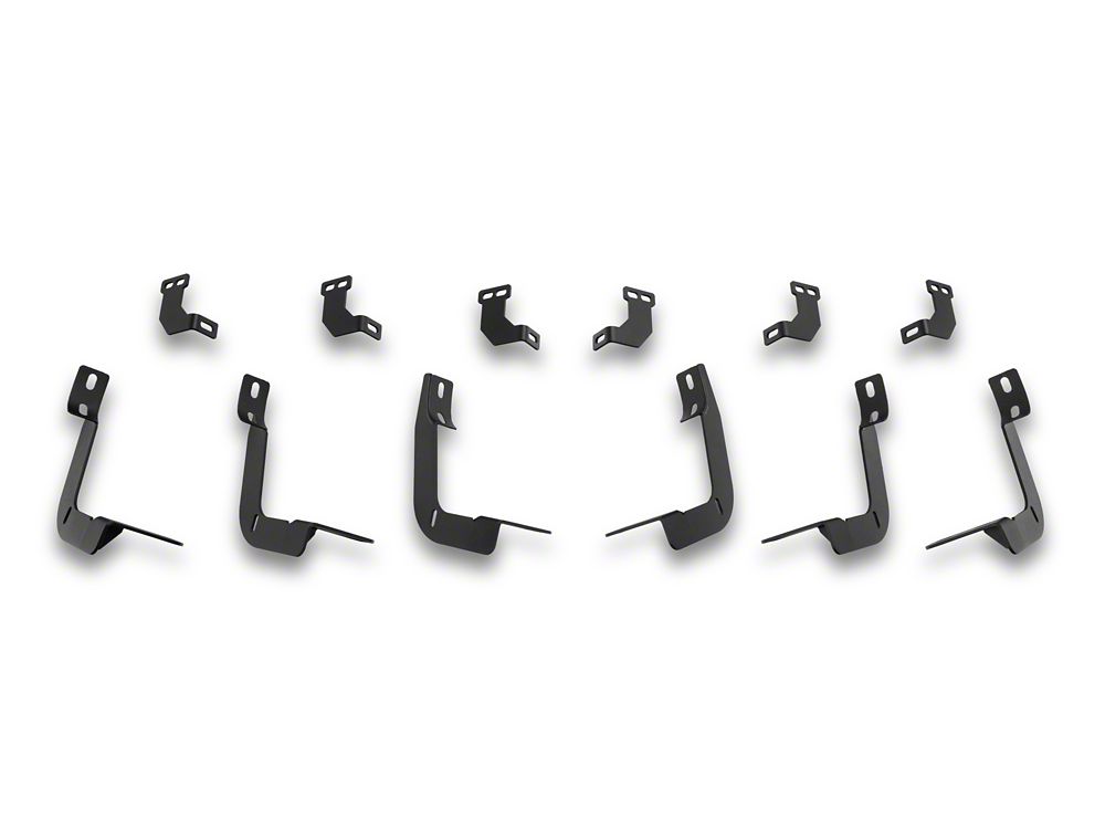 RAM Licensed by RedRock 5-Inch Oval Bent End Side Step Bars with Ram Logo; Textured Black (09-18 RAM 1500 Crew Cab)