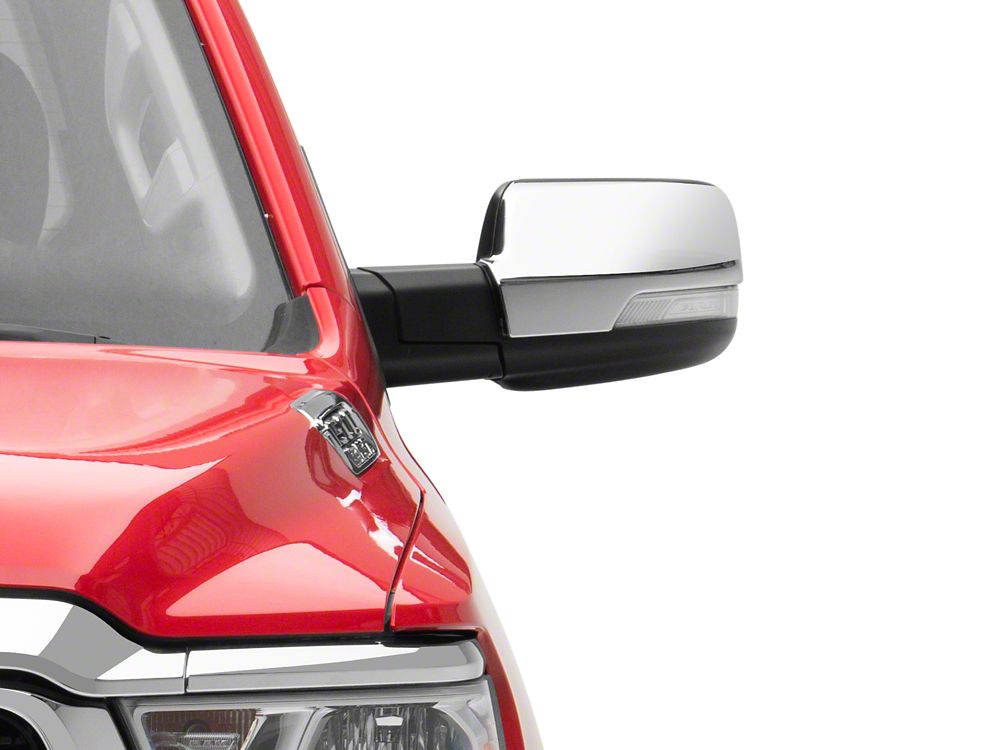RedRock Side View Mirror Cover; Chrome (19-25 RAM 1500)