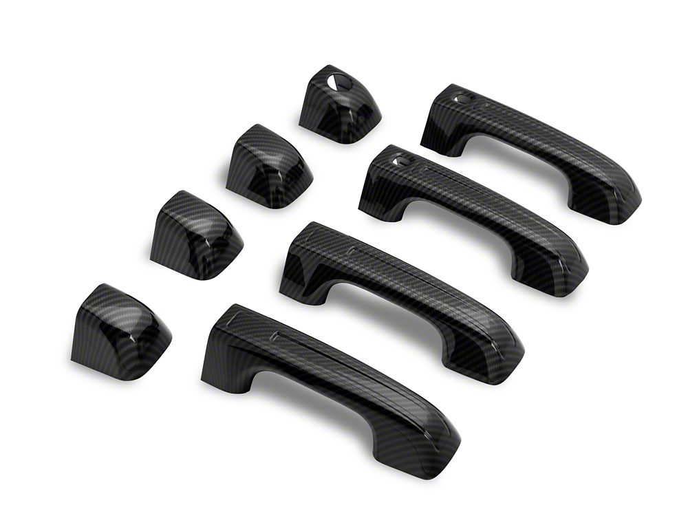 RedRock Door Handle Covers; Carbon Fiber (19-25 RAM 1500)