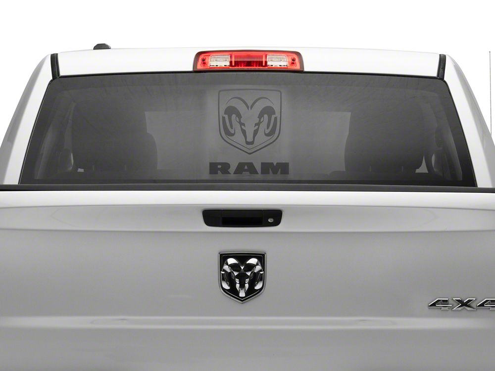 RAM Licensed by RedRock Large RAM Head with Logo; Matte Black (02-18 RAM 1500)