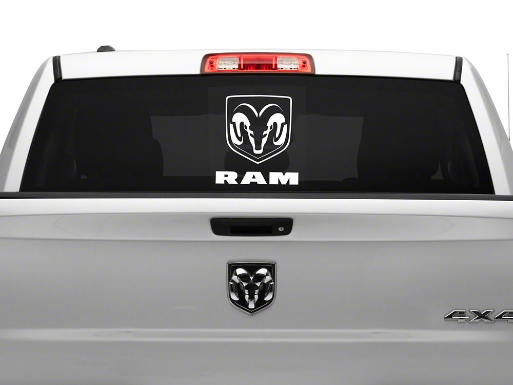 RAM Licensed by RedRock Large RAM Head with Logo; White (02-18 RAM 1500)