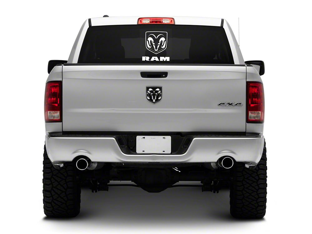 RAM Licensed by RedRock Large RAM Head with Logo; White (02-18 RAM 1500)