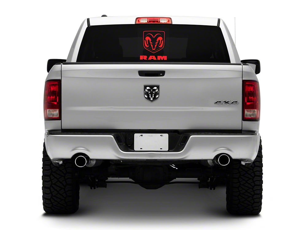 RAM Licensed by RedRock Large RAM Head with Logo; Red (02-18 RAM 1500)