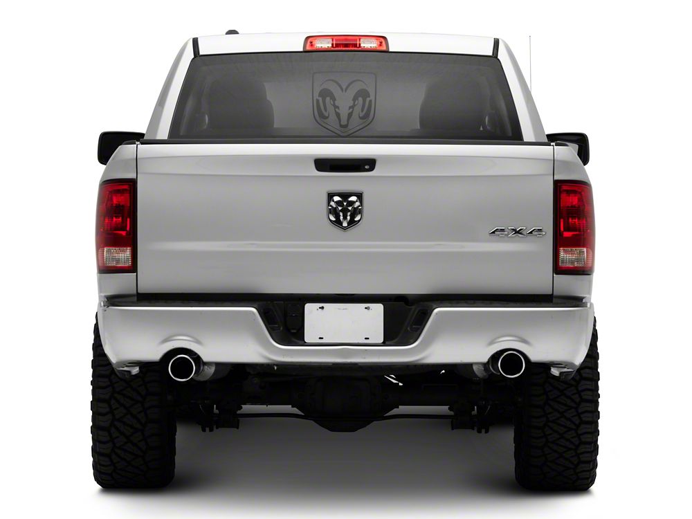 RAM Licensed by RedRock Large RAM Head Logo; Matte Black (02-18 RAM 1500)