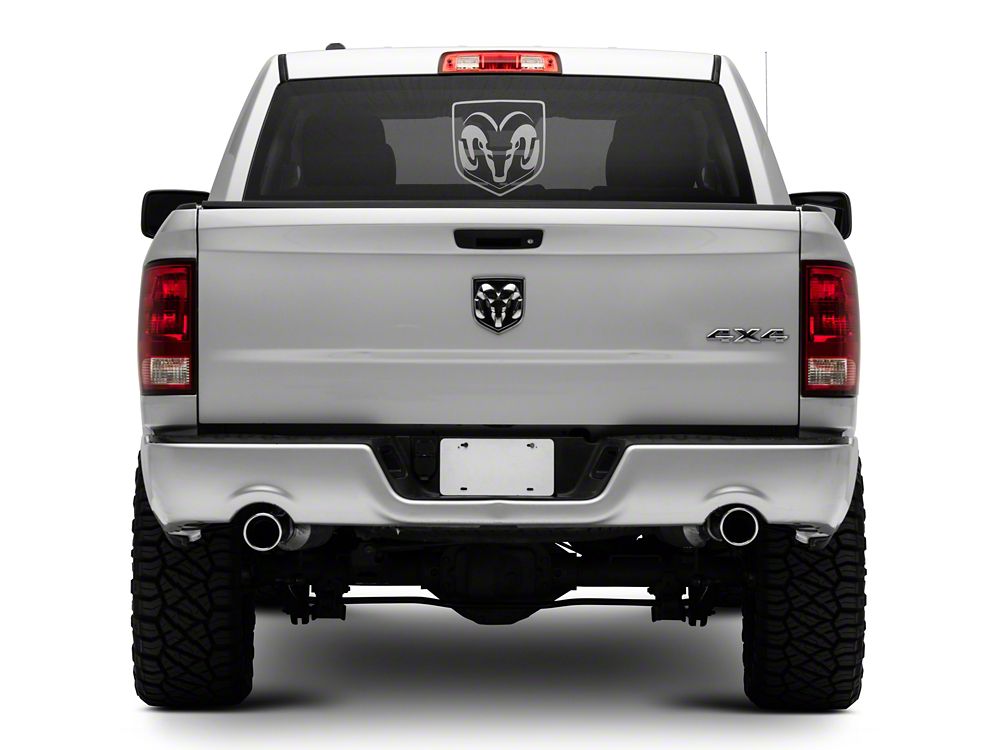 RAM Licensed by RedRock Large RAM Head Logo; Frosted (02-18 RAM 1500)