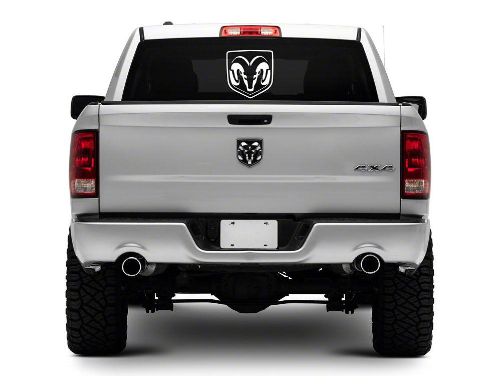 RAM Licensed by RedRock Large RAM Head Logo; White (02-18 RAM 1500)