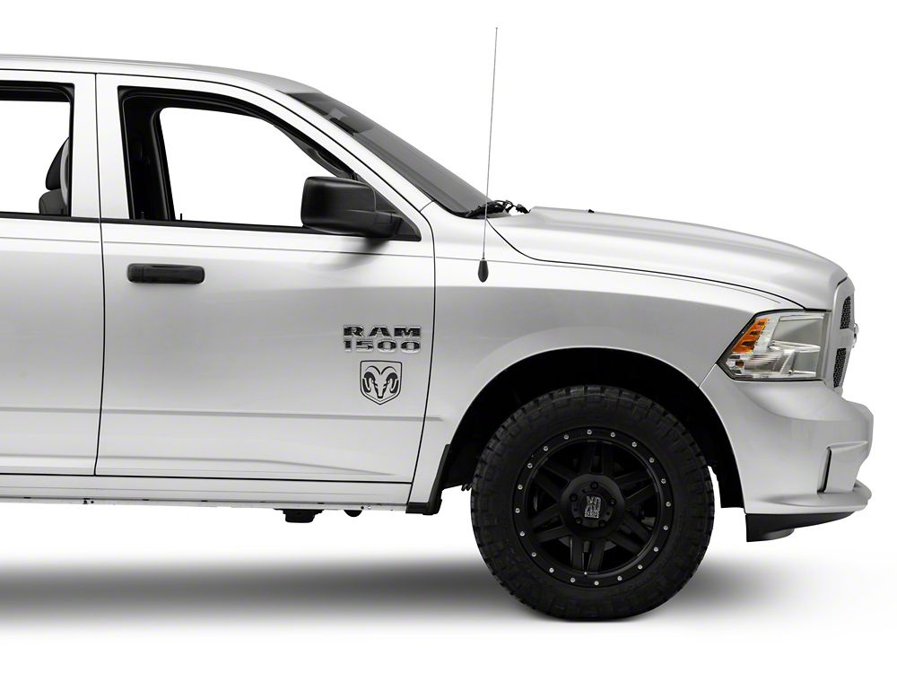 RAM Licensed by RedRock Small RAM Head Logo; Matte Black (02-18 RAM 1500)