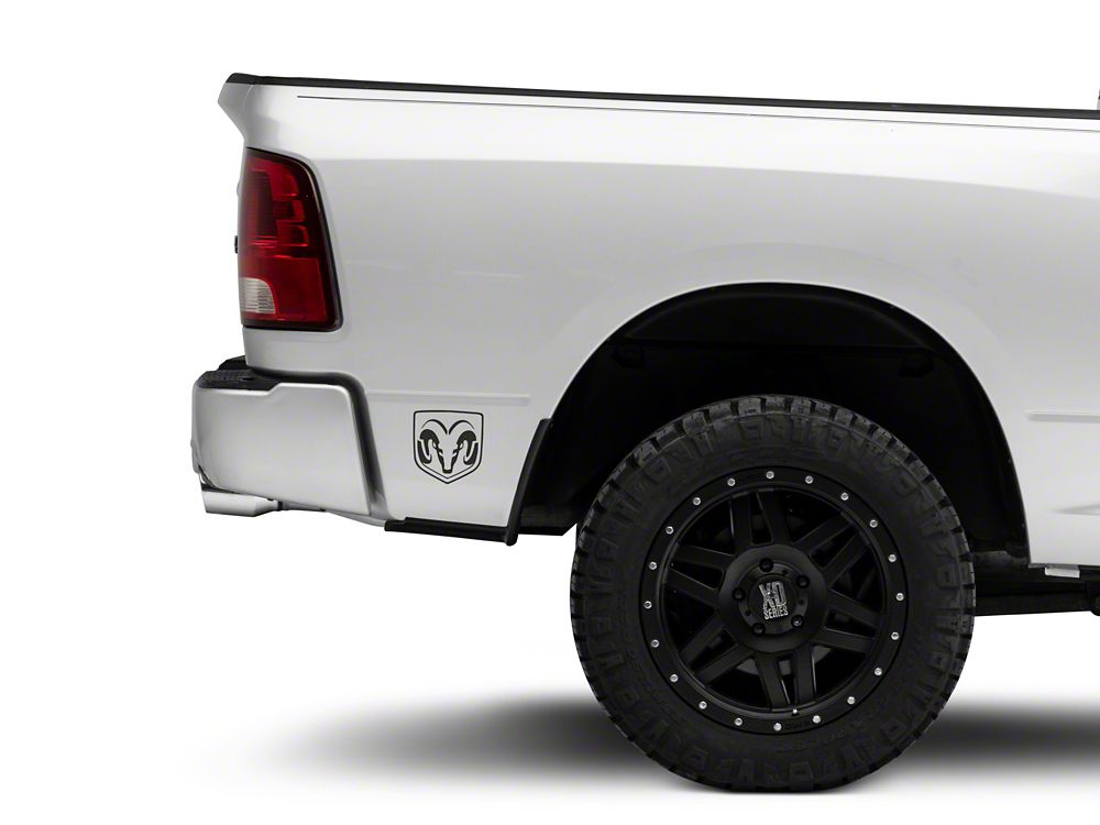 RAM Licensed by RedRock Small RAM Head Logo; Matte Black (02-18 RAM 1500)