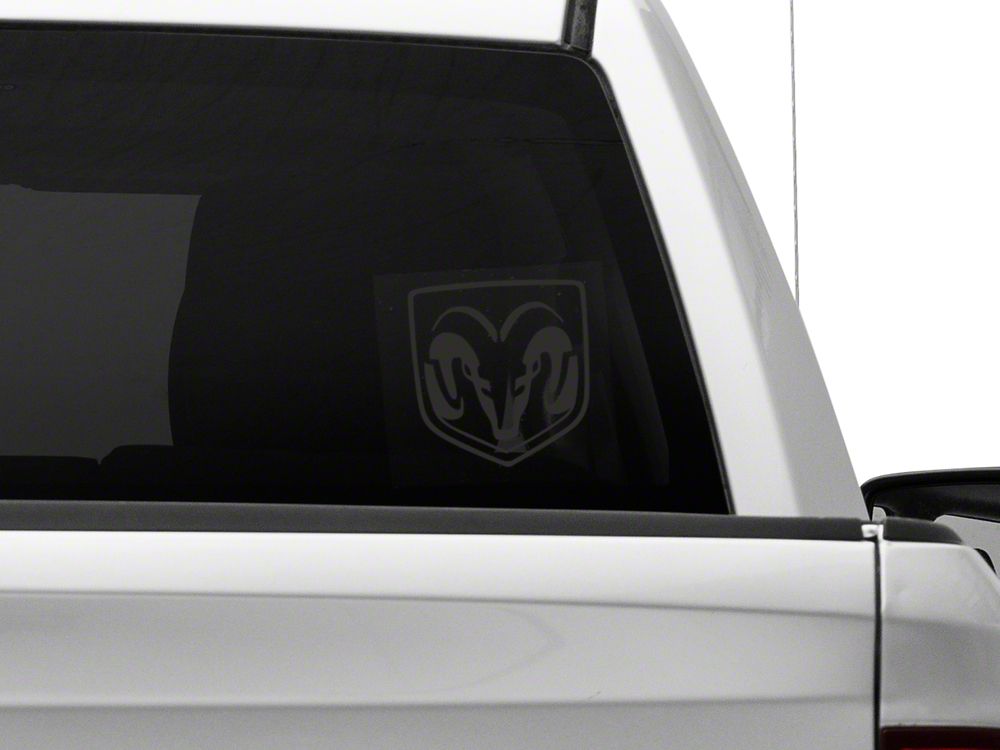 RAM Licensed by RedRock Small RAM Head Logo; Matte Black (02-18 RAM 1500)