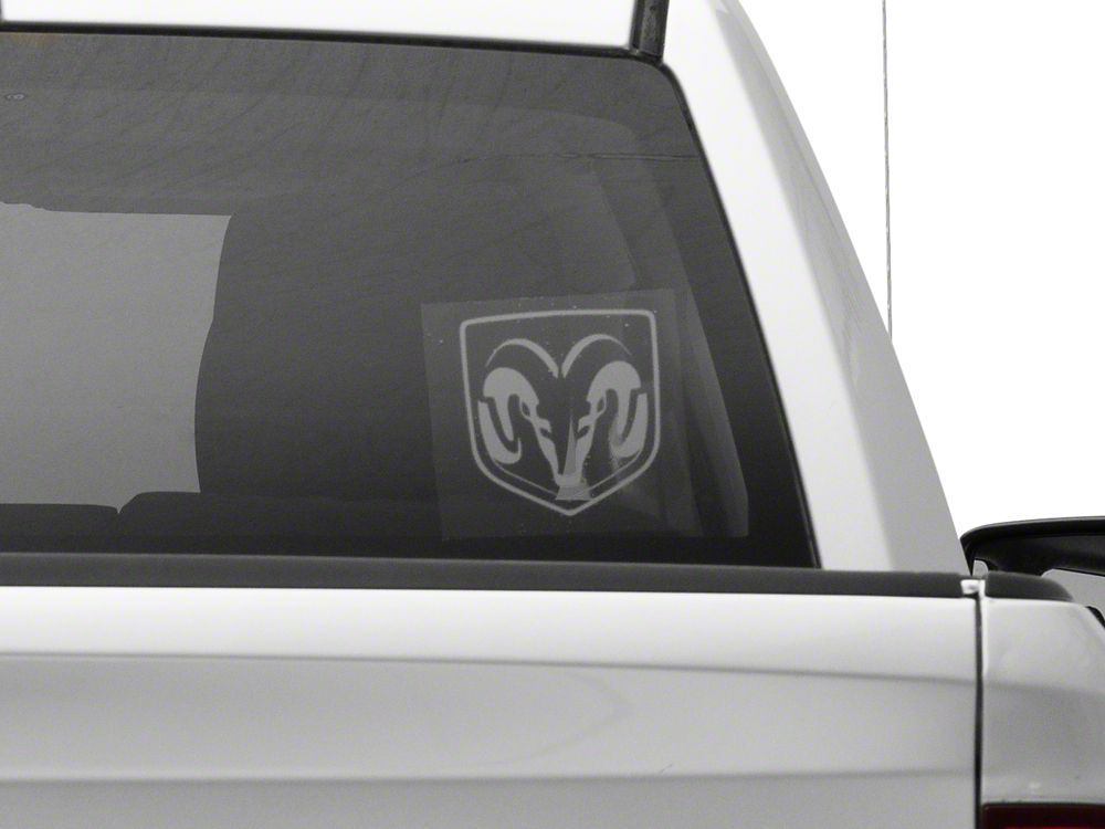 RAM Licensed by RedRock Small RAM Head Logo; Frosted (02-18 RAM 1500)