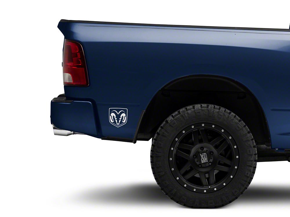 RAM Licensed by RedRock Small RAM Head Logo; White (02-18 RAM 1500)