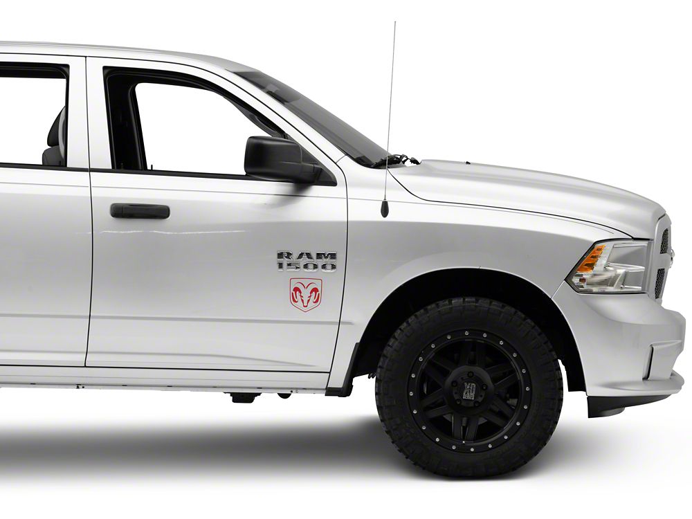 RAM Licensed by RedRock Small RAM Head Logo; Red (02-18 RAM 1500)