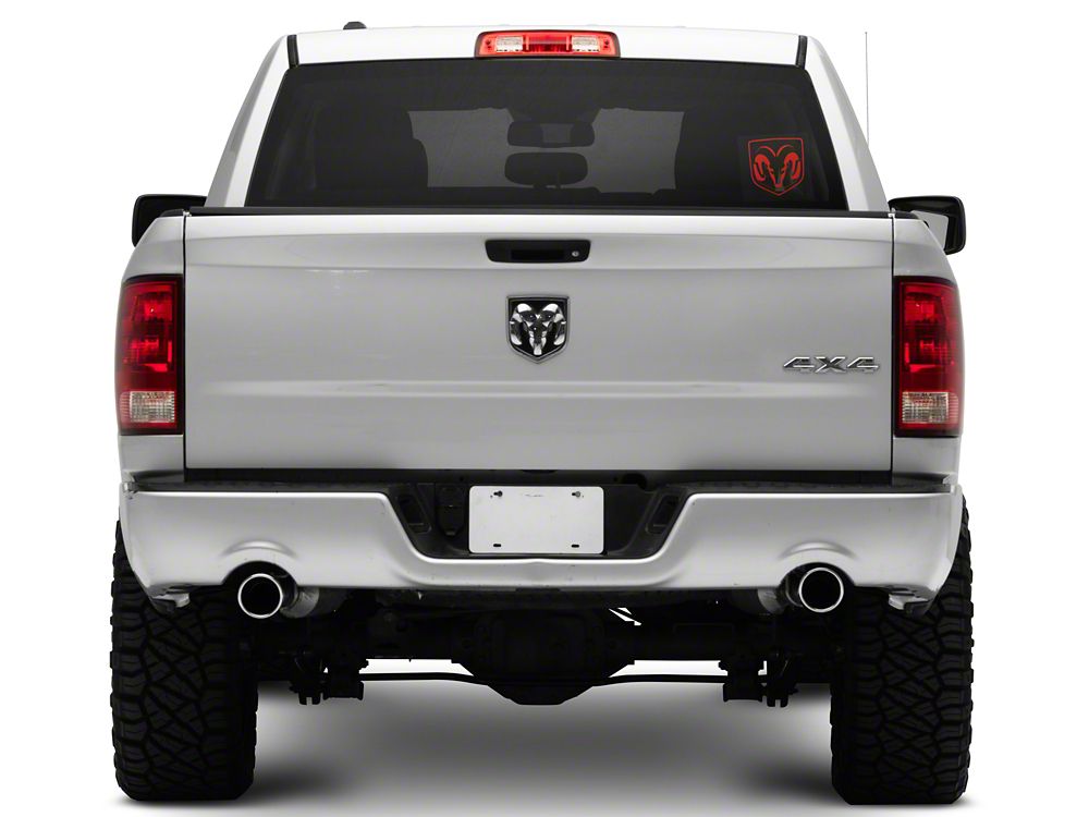 RAM Licensed by RedRock Small RAM Head Logo; Red (02-18 RAM 1500)