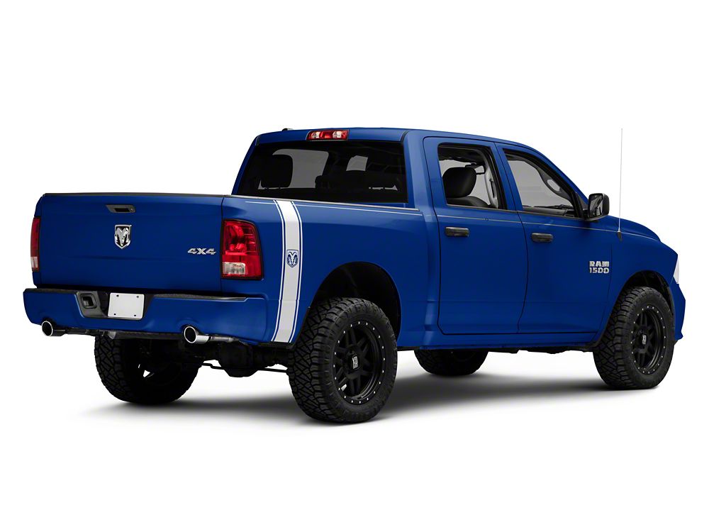 RAM Licensed by RedRock RAM Head Vertical Stripe; White (02-18 RAM 1500)