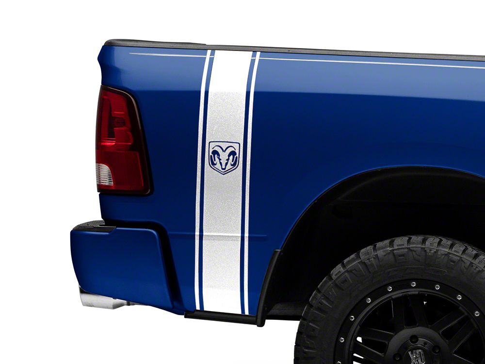 RAM Licensed by RedRock RAM Head Vertical Stripe; White (02-18 RAM 1500)
