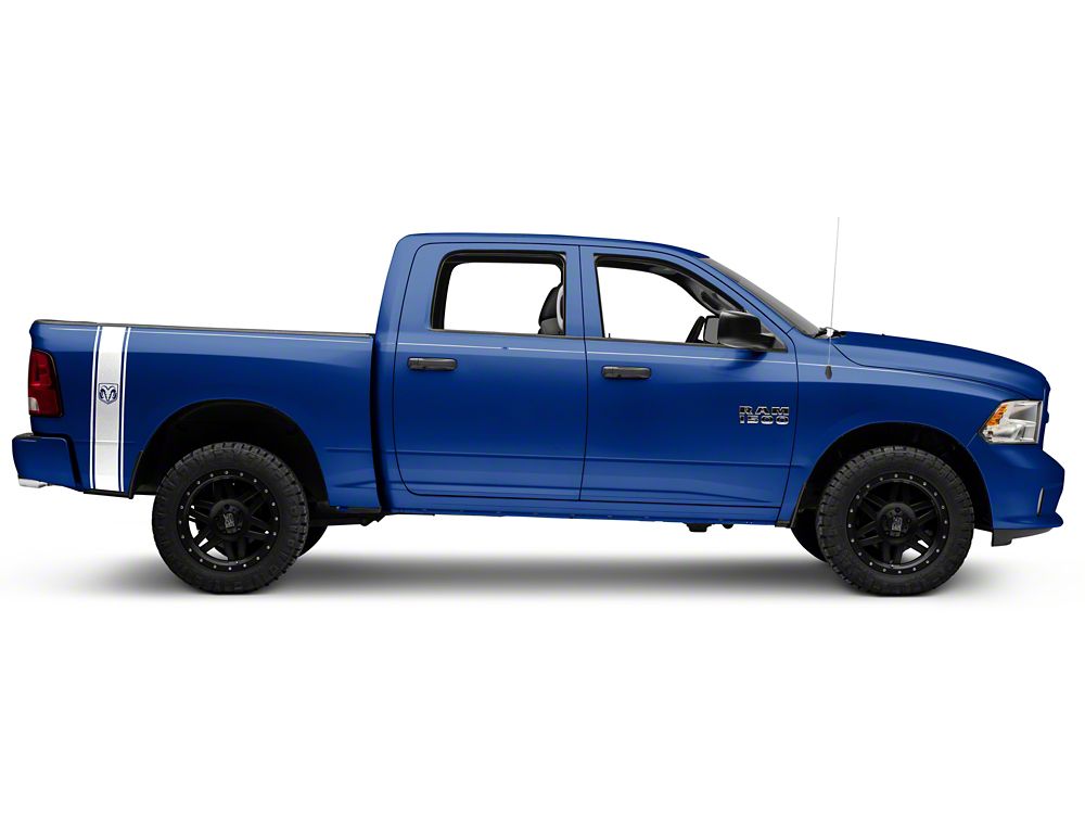RAM Licensed by RedRock RAM Head Vertical Stripe; White (02-18 RAM 1500)