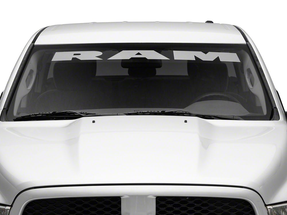 RAM Licensed by RedRock RAM Windshield Banner; Frosted (02-18 RAM 1500)
