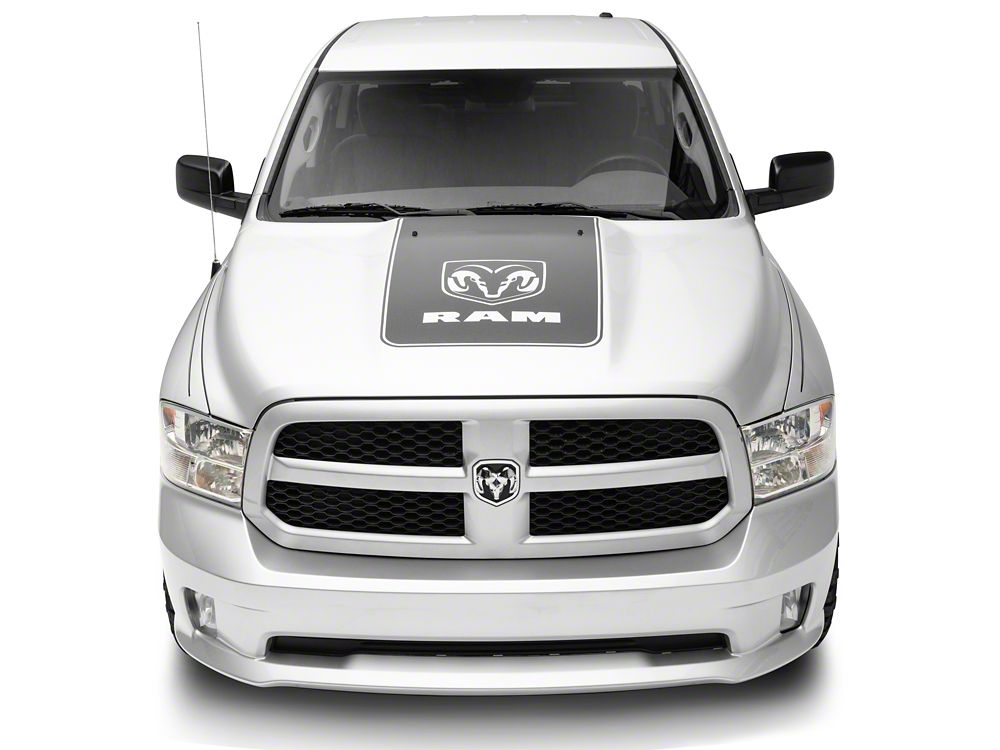 RAM Licensed by RedRock Hood Decal with Logo; Anthracite (09-18 RAM 1500, Excluding Rebel)