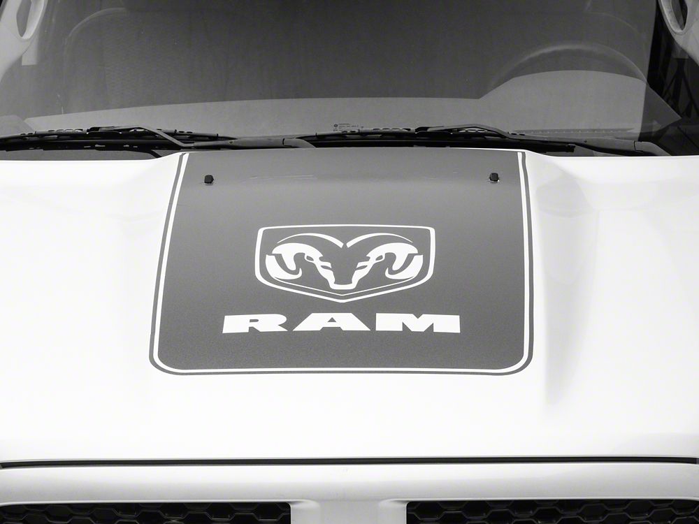 RAM Licensed by RedRock Hood Decal with Logo; Anthracite (09-18 RAM 1500, Excluding Rebel)