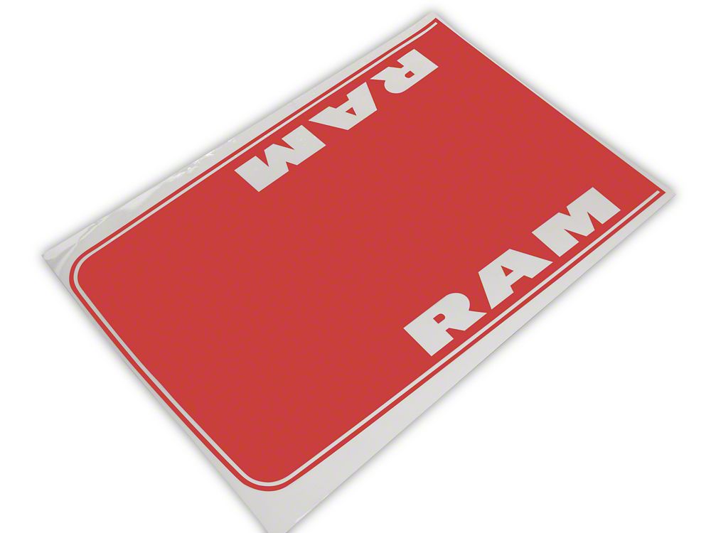 RAM Licensed by RedRock Hood Decal with RAM Logo; Red (09-18 RAM 1500, Excluding Rebel)