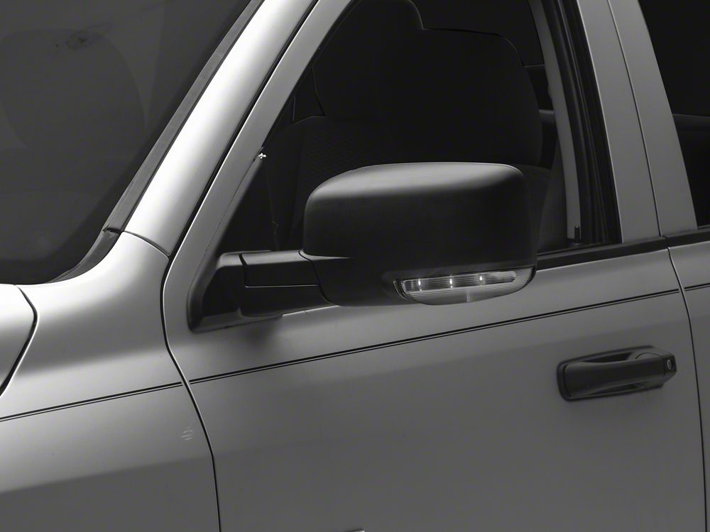 RedRock Powered Heated Mirror; Driver Side; Black (13-18 RAM 1500)
