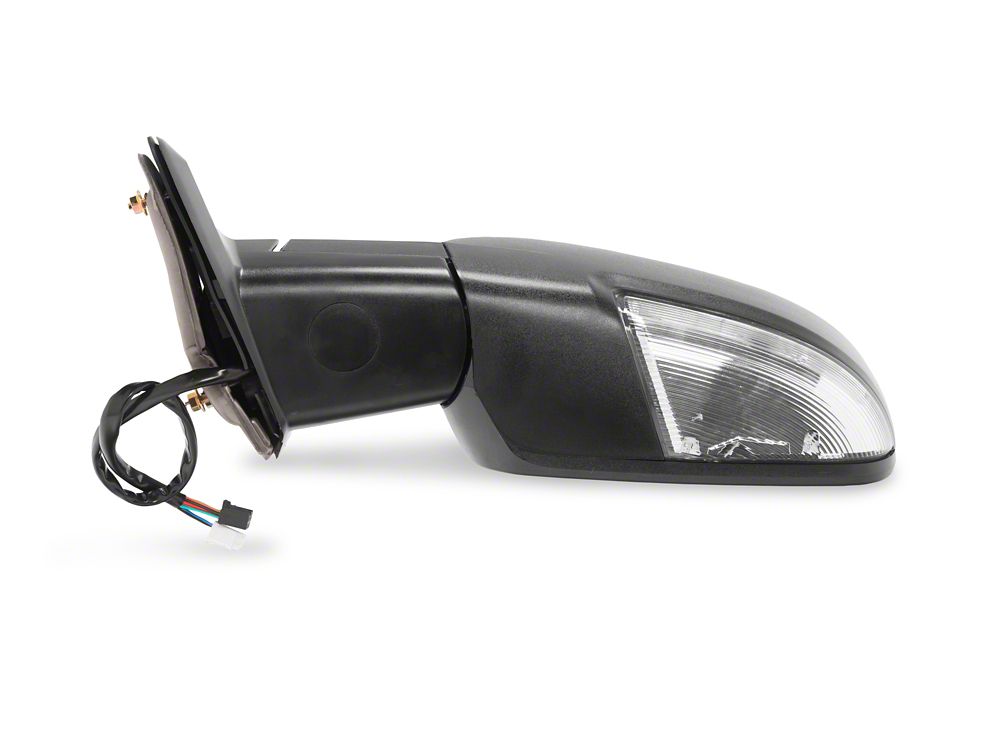 RedRock Powered Heated Mirror; Driver Side; Black (13-18 RAM 1500)