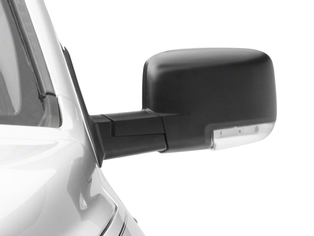 RedRock Powered Heated Mirror; Driver Side; Black (13-18 RAM 1500)