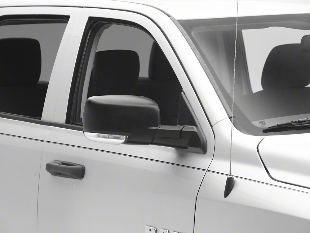 RedRock Powered Heated Manual Folding Mirror; Passenger Side; Black (13-18 RAM 1500)