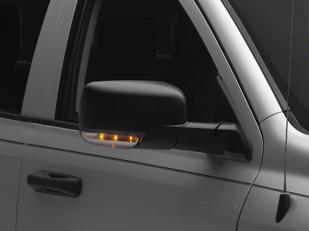 RedRock Powered Heated Manual Folding Mirror; Passenger Side; Black (13-18 RAM 1500)