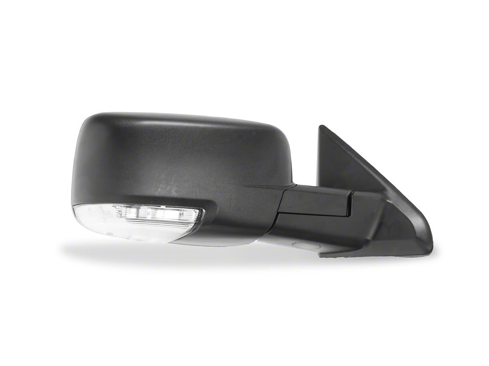 RedRock Powered Heated Manual Folding Mirror; Passenger Side; Black (13-18 RAM 1500)