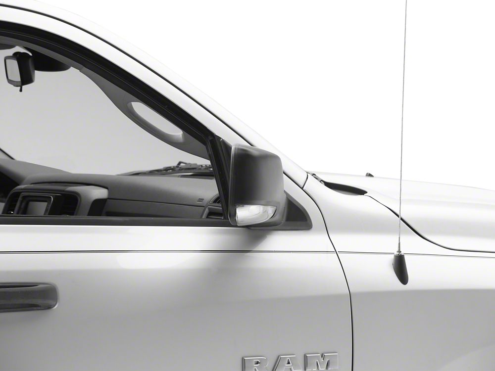 RedRock Powered Heated Manual Folding Mirror; Passenger Side; Black (13-18 RAM 1500)