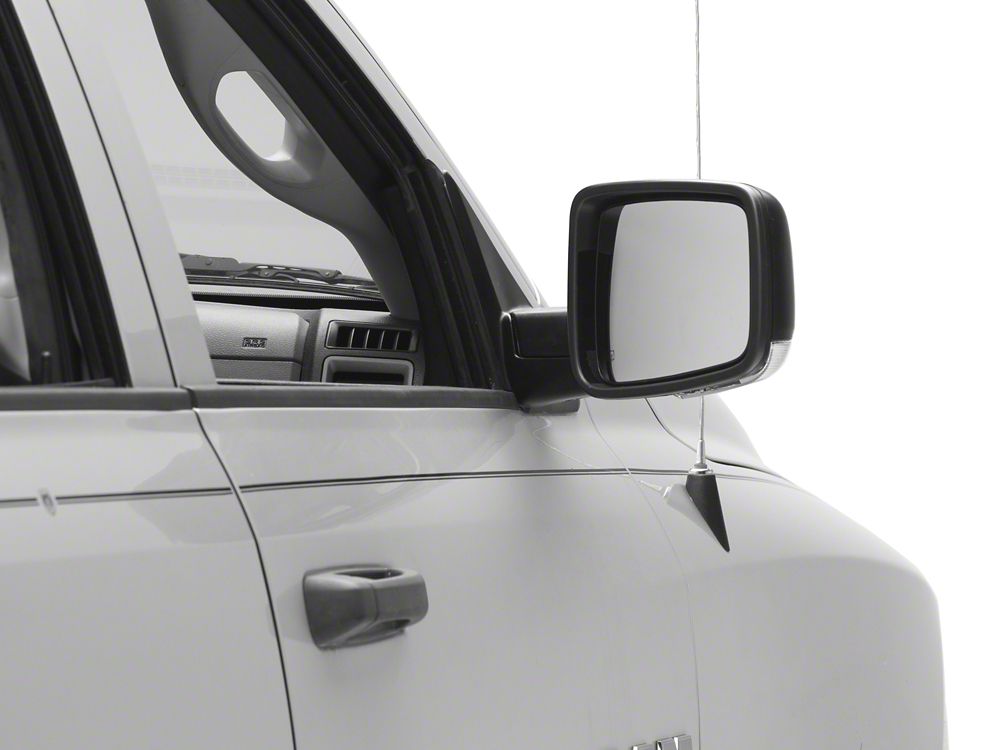 RedRock Powered Heated Manual Folding Mirror; Passenger Side; Black (13-18 RAM 1500)