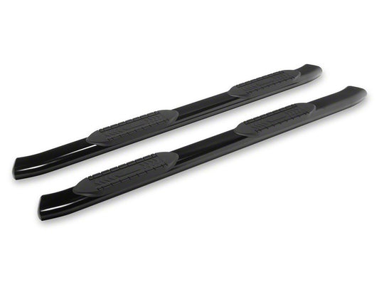 RedRock 6-Inch Oval Bent End Side Step Bars; Black (19-25 RAM 1500 Crew Cab)