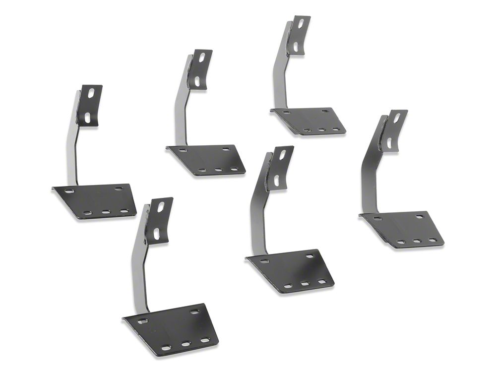 RedRock 6-Inch Oval Bent End Side Step Bars; Black (19-25 RAM 1500 Crew Cab)