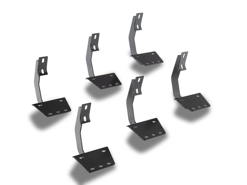 RedRock 6-Inch Oval Bent End Side Step Bars; Black (19-25 RAM 1500 Crew Cab)