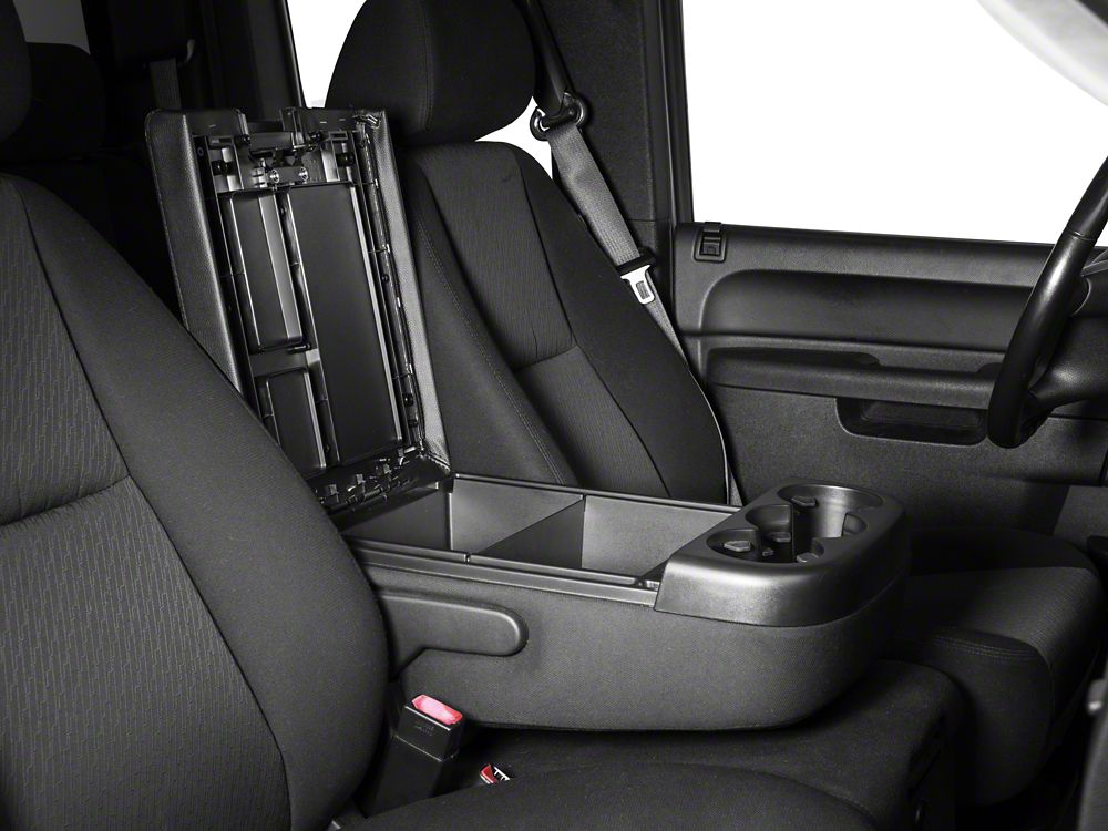 RedRock Alterum Series Center Console Top Lid; Black (07-13 Silverado 1500 w/ Bench Seat)
