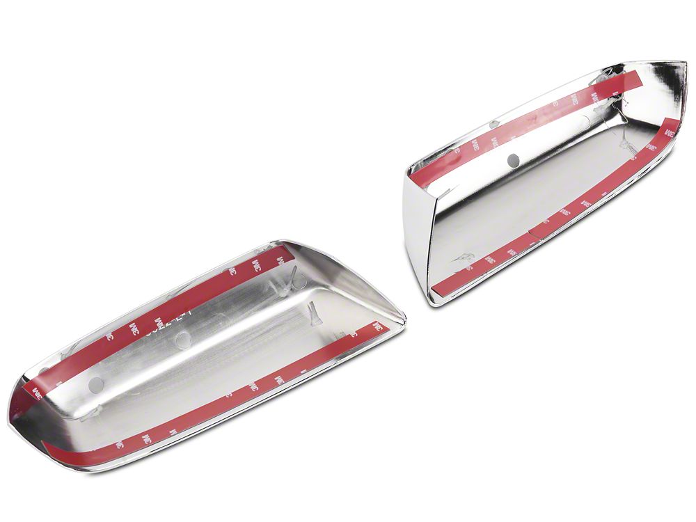 RedRock Top Half Standard Mirror Covers; Chrome (14-18 Silverado 1500)