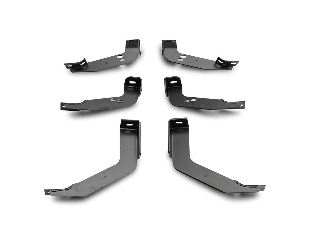 RedRock 5-Inch Oval Bent End Wheel to Wheel Side Step Bars; Black (07-13 Silverado 1500 Extended Cab w/ 6.50-Foot Standard Box, Crew Cab)