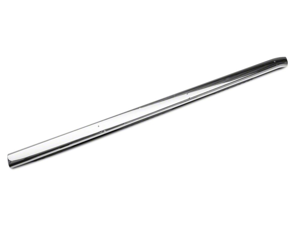 RedRock 5-Inch Oval Bent End Wheel to Wheel Side Step Bars; Stainless Steel (99-06 Silverado 1500 Extended Cab w/ 6.50-Foot Standard Box)