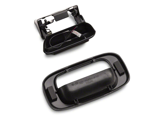RedRock Black LED Tailgate Handle; Red LED; Smoked (99-06 Sierra 1500)