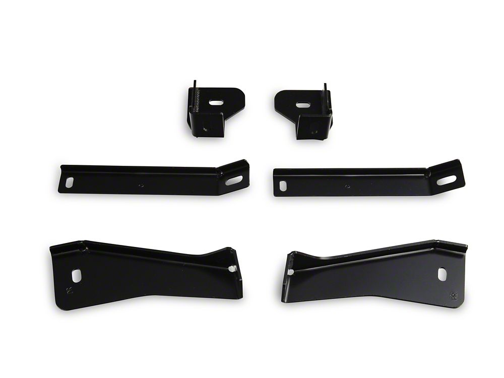 RedRock 4-Inch Oval Bent End Side Step Bars; Black (19-25 Silverado 1500 Crew Cab)