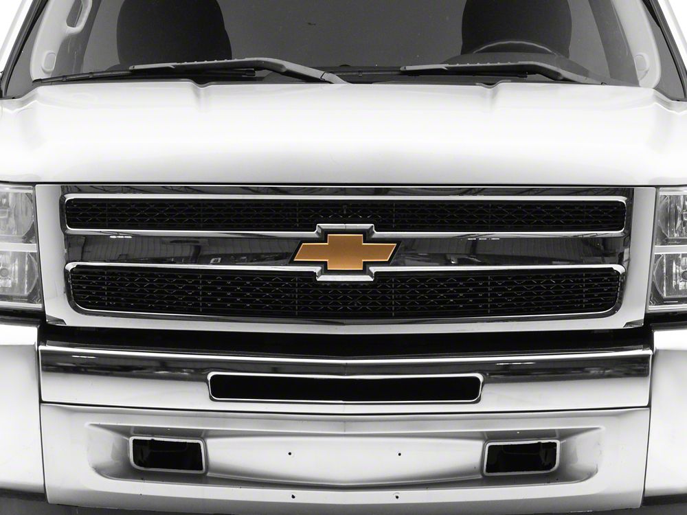 RedRock Upper Overlay Grille; Black (07-13 Silverado 1500)