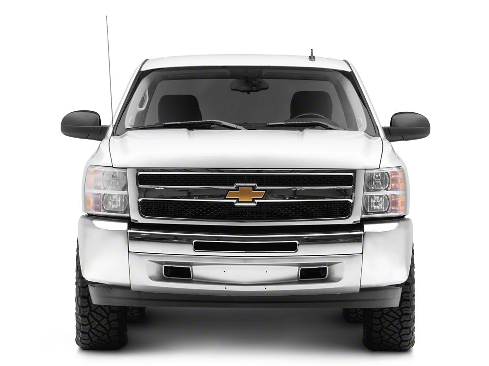 RedRock Upper Overlay Grille; Black (07-13 Silverado 1500)